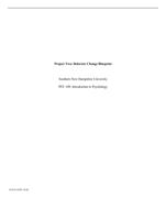 Project Two: Behavior Change BlueprintSouthern New Hampshire