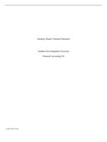 Summary Report: Financial StatementSouthern New Hampshire Un