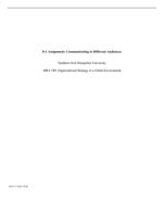 8-1 Assignment: Communicating to Different AudiencesSouthern