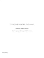 9-2 Project: Strategic Planning Proposal  Executive Summar