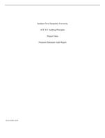 Southern New Hampshire University ACC 411 Auditing Principle