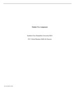 Module Two AssignmentSouthern New Hampshire University BUS 2