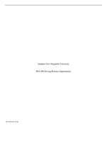 Southern New Hampshire University BUS 400 Driving Business O