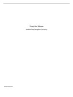 Project One MilestoneSouthern New Hampshire University 02:05