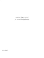 Southern New Hampshire University INT 200: Global Dimensions