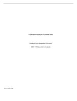 6-2 Scenario Analysis: Vacation TimeSouthern New Hampshire U