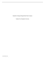 Hypothesis Testing for Regional Real Estate Company