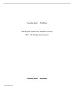 Consulting Report  Walt DisneyMBA Program, Southern New H