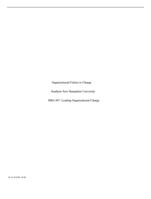 Organizational Failure to ChangeSouthern New Hampshire Unive