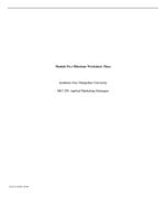 Module Five Milestone Worksheet: PlaceSouthern New Hampshire