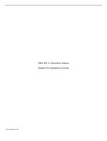 MBA-504: 1-3 Descriptive AnalysisSouthern New Hampshire Univ
