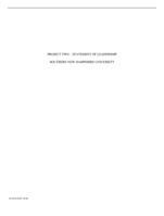 PROJECT TWO  STATEMENT OF LEADERSHIP SOUTHERN NEW HAMPSHI