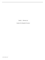 Module 1  Milestone oneSouthern New Hampshire University