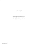 4-2 Project DraftSouthern New Hampshire University HUM 100: