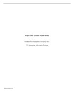 Project Two: Accounts Payable MemoSouthern New Hampshire Uni