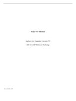 Project Two MilestoneSouthern New Hampshire University PSY 2
