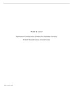 Module 3: JournalDepartment of Criminal Justice, Southern Ne