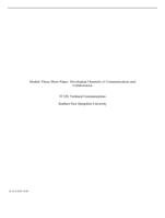 Module Three Short Paper: Developing Channels of Communicati