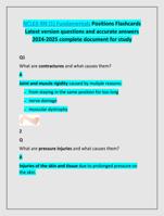 NCLEX-RN (1) Fundamentals Positions Flashcards  Latest version questions and accurate answers  2024-2025