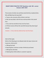 SMART SERVE PRACTICE TEST Questions with 100- correct  Answers 2024-2025