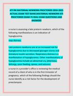 ATI RN MATERNAL NEWBORN PROCTORED 2024-2025  ACTUAL EXAM TEST BANK|MATERNAL NEWBORN ATI  PROCTORED EXAM 75 REAL EXAM