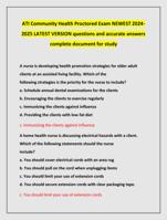 ATI Community Health Proctored Exam NEWEST 2024- 2025 LATEST VERSION
