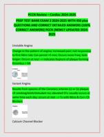 PCCN Review  Cardiac 2024-2025  PREP TEST BANK EXAM 2 2024-2025 WITH 450 plus  QUESTIONS AND CORRECT DETAILED