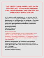 PCCN EXAM TEST BANK 2024-2025 WITH 450 plus  QUESTIONS AND CORRECT DETAILED ANSWERS  (100% CORRECT ANSWERS)