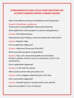 SCRIBEAMERICA ED FINAL ACTUAL EXAM QUESTIONS AND  ACCURATE ANSWERS VERIFIED /AGRADE ASSURED