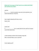 Milady Nail Technology Ch 9 Nail Tips & Forms (NEW) QUESTIONS  AND VERIFIED SOLUTIONS