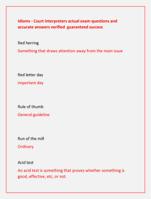 Idioms - Court Interpreters actual exam questions and  accurate answers verified guaranteed success