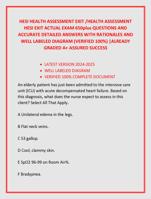 HESI HEALTH ASSESSMENT EXIT /HEALTH ASSESSMENT  HESI EXIT ACTUAL EXAM 650plus QUESTIONS AND  ACCURATE DETAILED ANSWERS