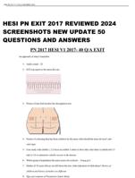 HESI PN EXIT 2017 REVIEWED 2024 SCREENSHOTS NEW UPDATE 50 QUESTIONS AND ANSWERS