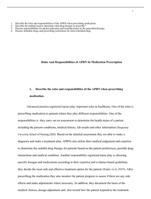 1.Describe the roles and responsibilities of the APRN when p