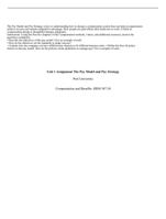 The Pay Model and Pay Strategy is key to understanding how t