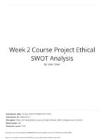 LAS 432 Week 2 Course Project Assignment Ethical SWOT Analysis of Your Topic (GRADED A)