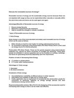 renewable sources of energy and its status in India