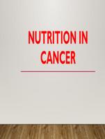 Nutrition in cancer presentation