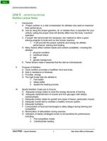 Sports nutrition summarized class notes