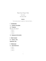 Third Year Project Template  ( For Final Year Undergrads)