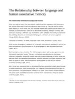 The Relationship Between Language and Human Associative Memory