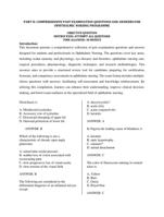 PART II: COMPREHENSIVE PAST EXAMINATION QUESTIONS AND ANSWERS FOR OPHTHALMIC NURSING PROGRAMME