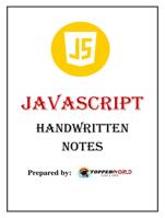 JavaScript Handwritten Notes  Beginner to Advanced
