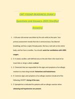 EMT FISDAP READINESS EXAM 3 Questions and Answers 2025 (Verified Answers)