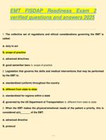 EMT FISDAP READINESS EXAM 2 Questions and Answers 2025 (VerifIed Answers)