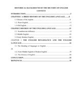 HISTORICAL BACKGROUND OF THE HICTORY OF ENGLISH