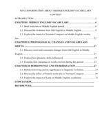 GIVE INFORMATION ABOUT MIDDLE ENGLISH VOCABULARY