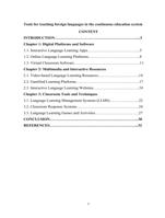 Tools for teaching foreign languages in the continuous education system