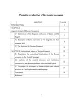 Phonetic peculiarities of Germanic languages