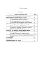 Module teaching Module teaching